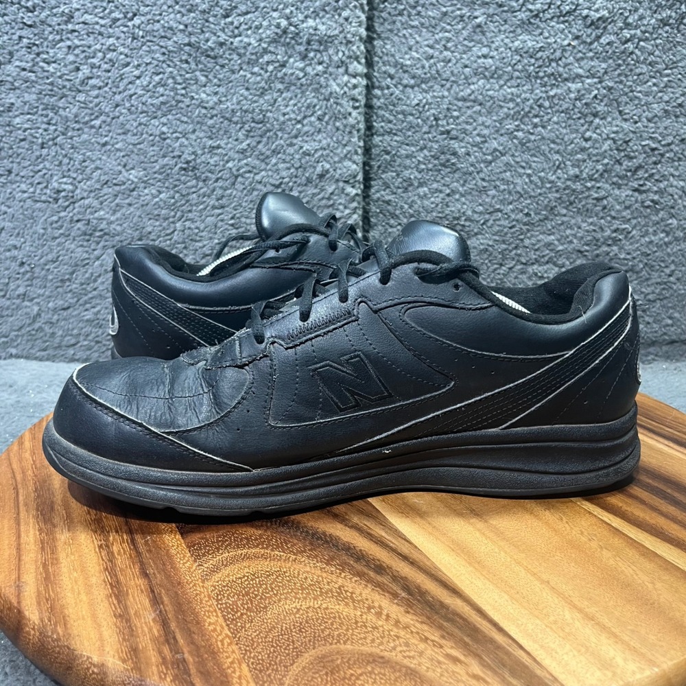 New Balance 577 Mens Black Leather Lace Up Walking Shoes Size 13‎ NO INSOLES - Picture 7 of 12